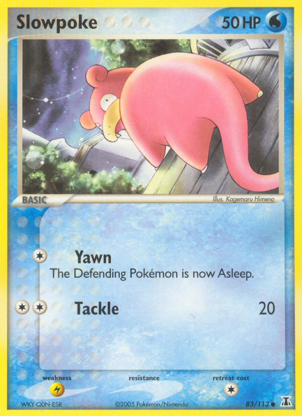 slowpoke pokemon card price (83/113) [EX: Delta Species] variation to centering Slowpoke 2025 Scarlet & Violet: