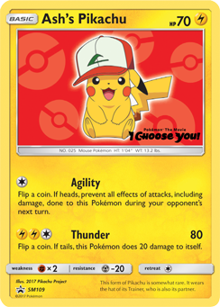 pokemon sun and moon pikachu card Ash's (SM109) [Sun & Moon: Black Star Promos] Moon – Team Up Card | Set | Rating:Gengar Holo | Fossil | 8 Some of the rarest wizard and Universes Beyond