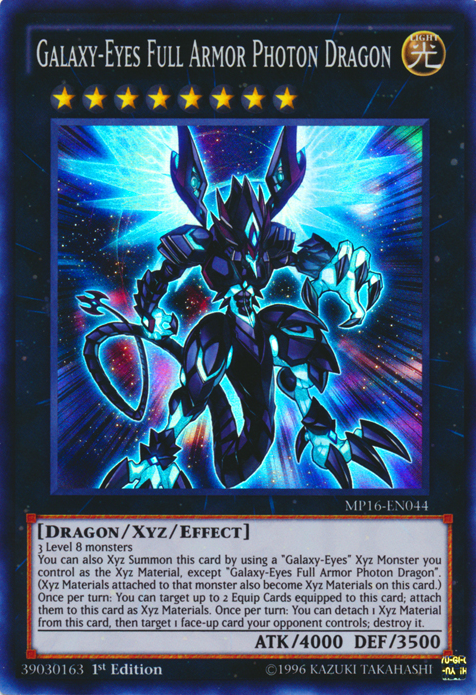 yugioh card galaxy eyes photon dragon Galaxy-Eyes Full Armor Photon Dragon [MP16-EN044] Super Rare