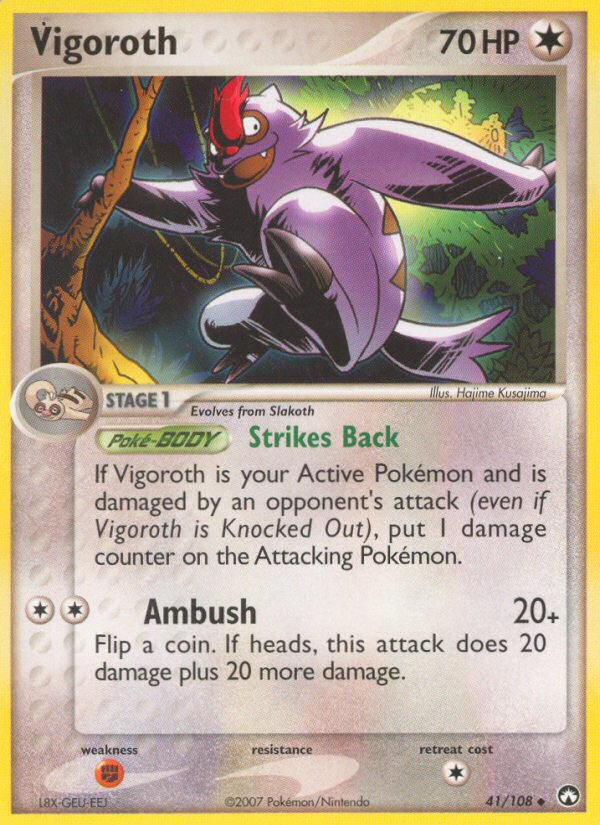 vigoroth pokemon card Vigoroth (41/108) [EX: Power Keepers]