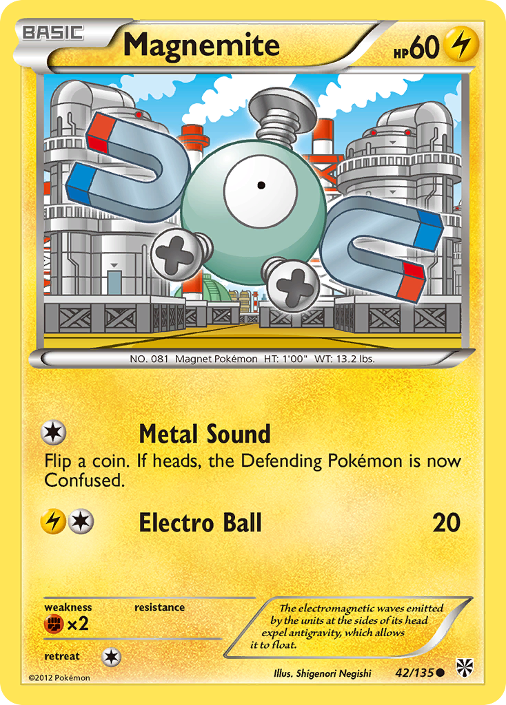 pokemon card magnemite Magnemite (42/135) [Black & White: Plasma Storm]