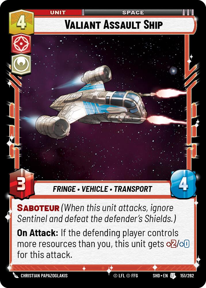 Valiant Assault Ship (151/262) (151/262) [Shadows of the Galaxy]