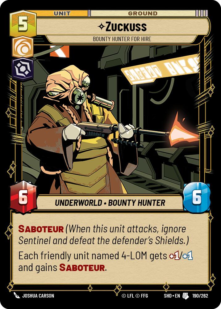 Zuckuss - Bounty Hunter for Hire (190/262) [Shadows of the Galaxy]