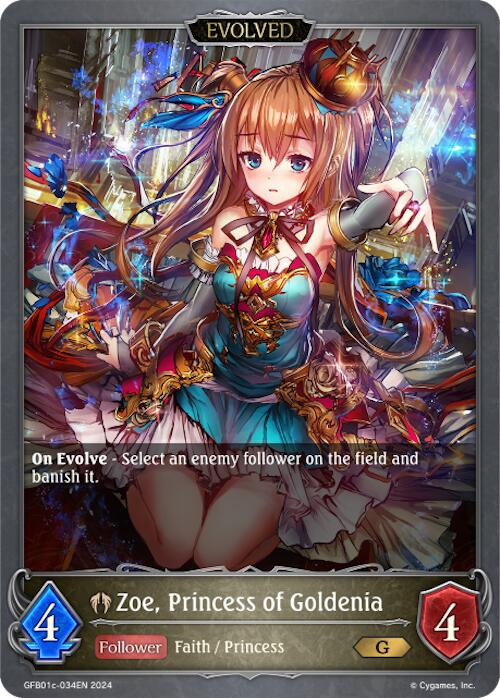 Zoe, Princess of Goldenia (Evolved) (GFB01c-034EN) [GFB01: Gloryfinder Bundle 01: Guide to Glory]