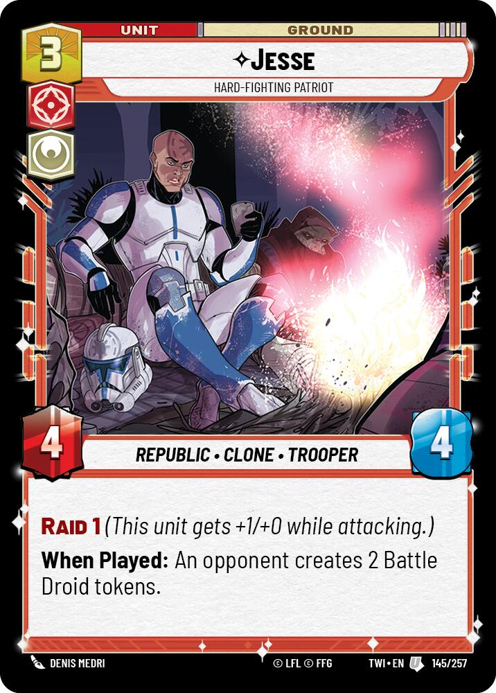Jesse - Hard-Fighting Patriot (145/257) (145/257) [Twilight of the Republic]
