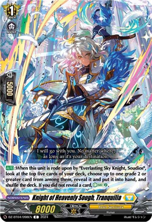 Knight of Heavenly Sough, Tranquilia (DZ-BT04/098EN) [Destined Showdown]
