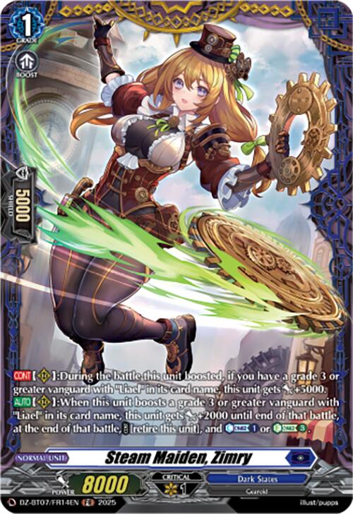 Steam Maiden, Zimry (DZ-BT07/FR14EN) [Moon Fangs & Cerulean Blaze]