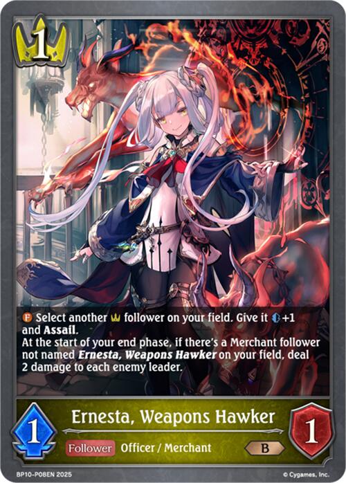 Ernesta, Weapons Hawker - P08 (Foil) (BP10-P08EN) [Gods of the Arcana]