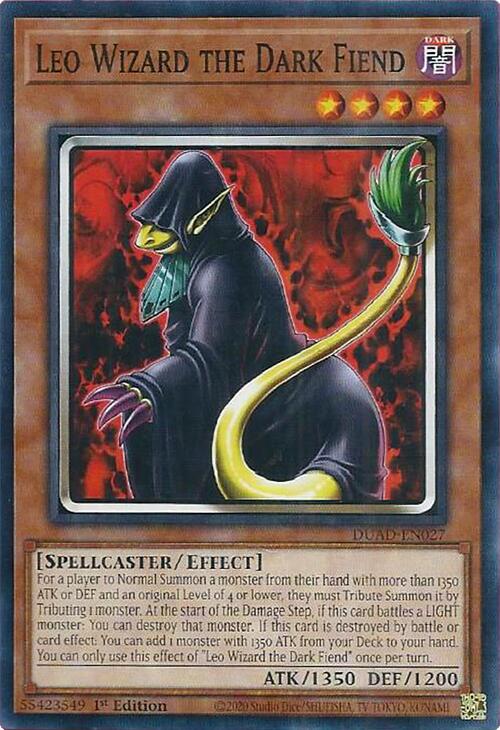 Leo Wizard the Dark Fiend [DUAD-EN027] Common