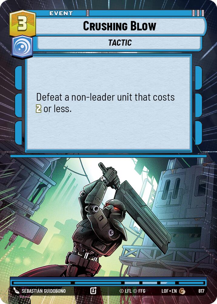 Crushing Blow (817) (Hyperspace Foil) (817) [Legends of the Force]
