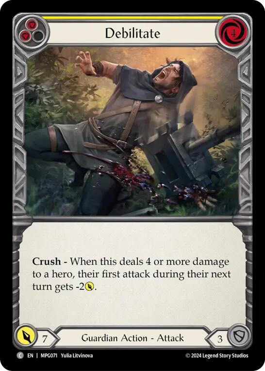 Debilitate (Yellow) [MPG071] (Mastery Pack Guardian)