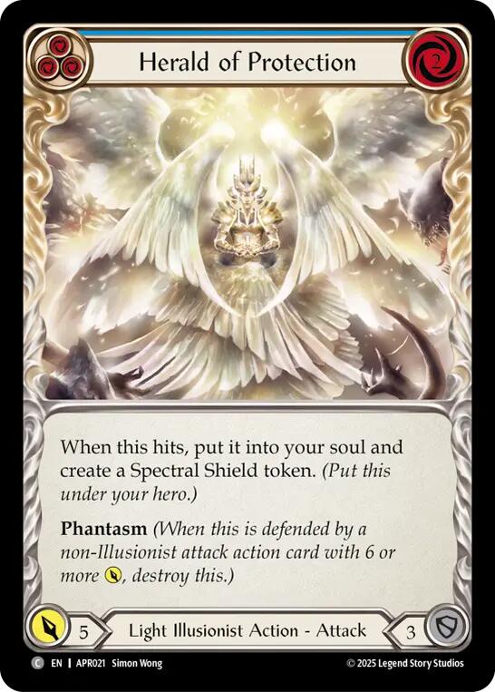 Herald of Protection (Blue) [APR021] (Armory Deck: Legends Prism)