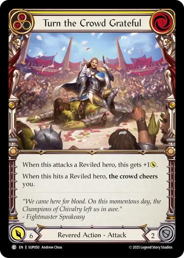 Turn the Crowd Grateful (Yellow) [SUP050] (Super Slam)  Rainbow Foil