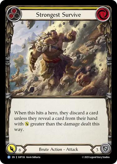 Strongest Survive (Yellow) [SUP136] (Super Slam)  Rainbow Foil