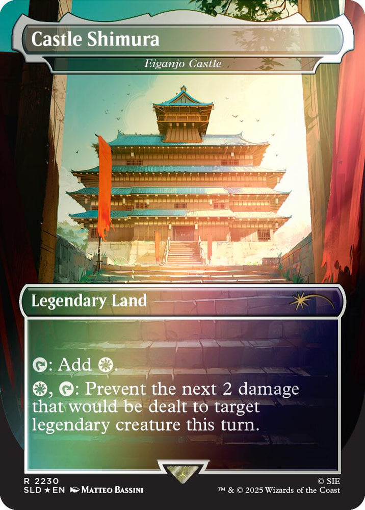 Castle Shimura - Eiganjo Castle (Rainbow Foil) [Secret Lair Drop Series]