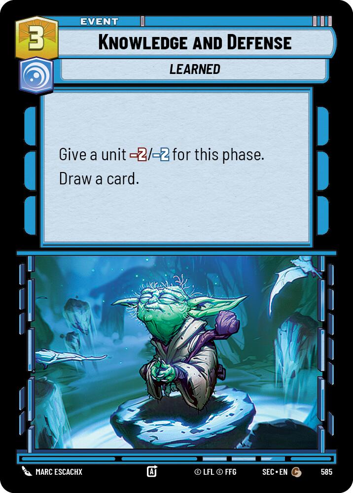 Knowledge and Defense (585) (Foil) (585) [Secrets of Power]