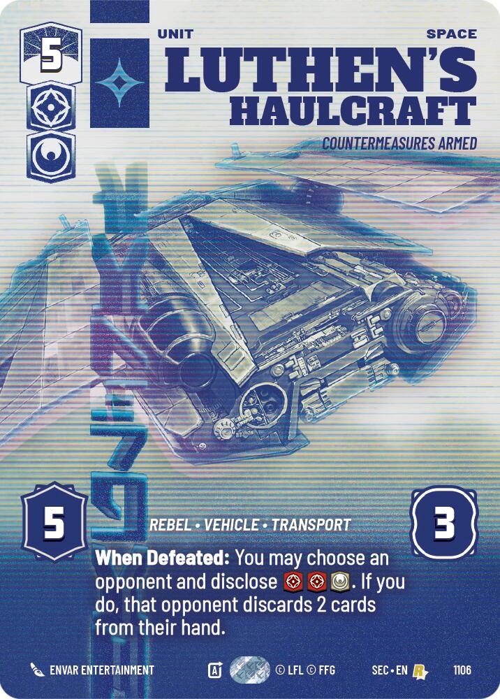 Luthen's Haulcraft - Countermeasures Armed (Prestige Foil) (1106) (1106) [Secrets of Power]