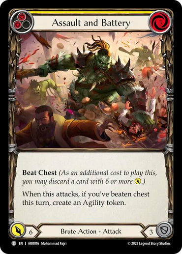 Assault and Battery (Yellow) [ARR016] (Armory Deck: Rhinar)