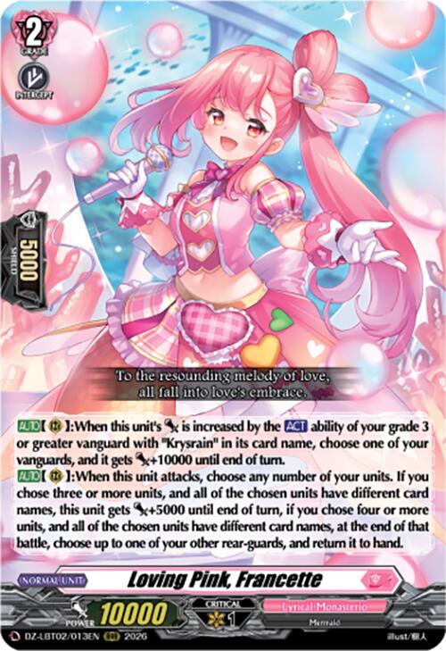 Loving Pink, Francette (DZ-LBT02/013EN) [Lyrical Monasterio Season of Wonders]