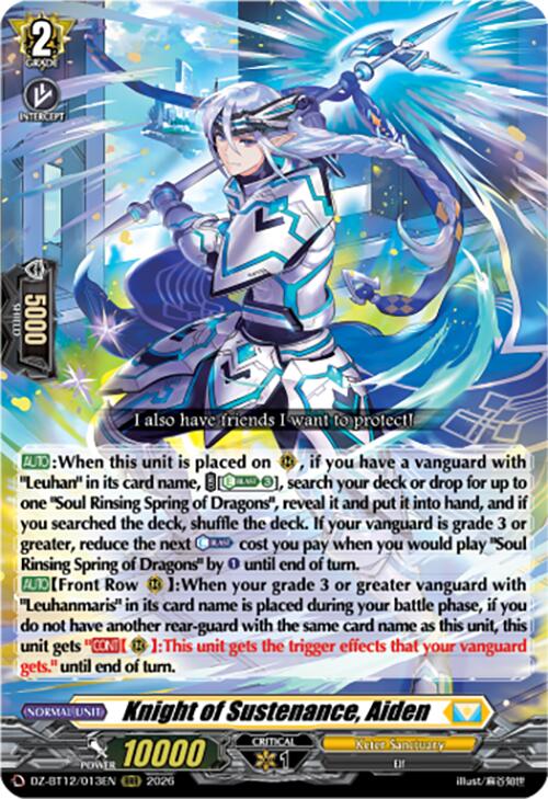 Knight of Sustenance, Aiden (DZ-BT12/013EN) [Chasm of Lost Souls]