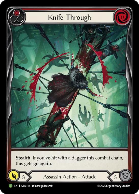 Knife Through (Red) [GEM113] (GEM Pack 4)