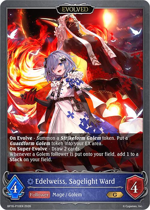 Edelweiss, Sagelight Ward (Evolved) - P10 (Foil) (BP16-P10EN) [New World Genesis]