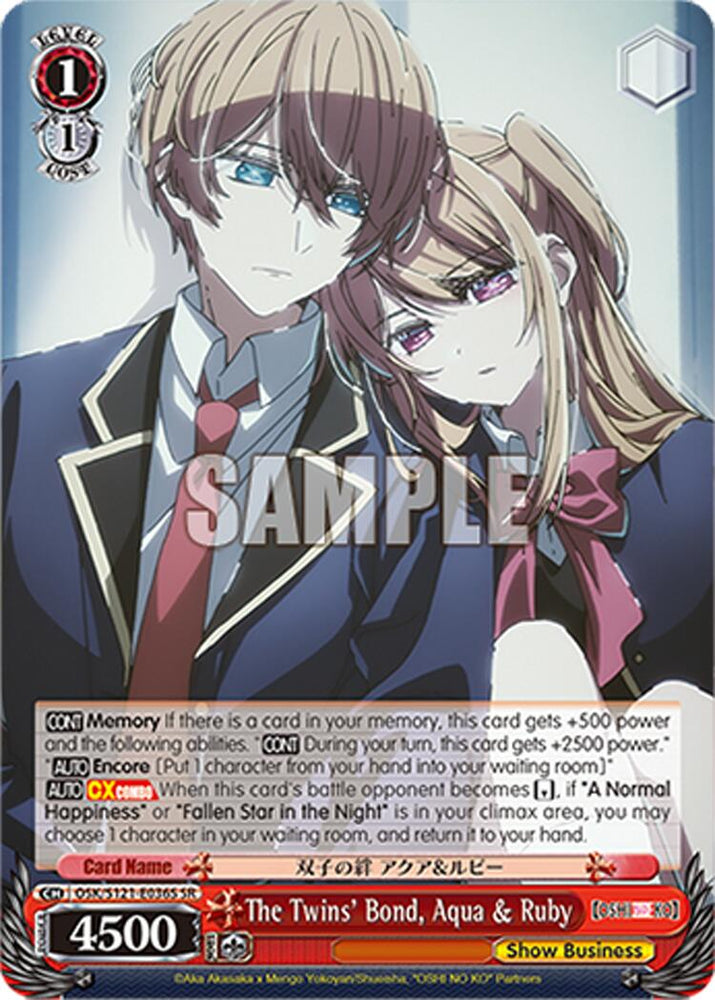 The Twins' Bond, Aqua & Ruby (OSK/S121-E036S SR) [[OSHI NO KO] Vol.2]