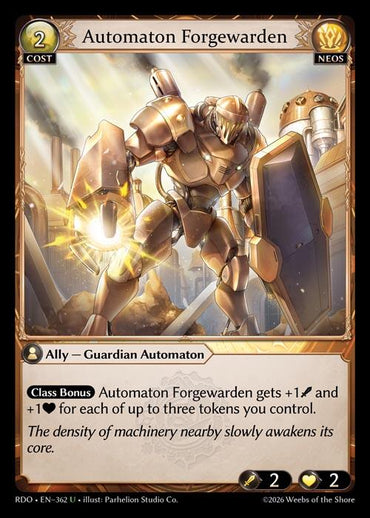 Automaton Forgewarden (Curio Foil) (362) [Radiant Origins]