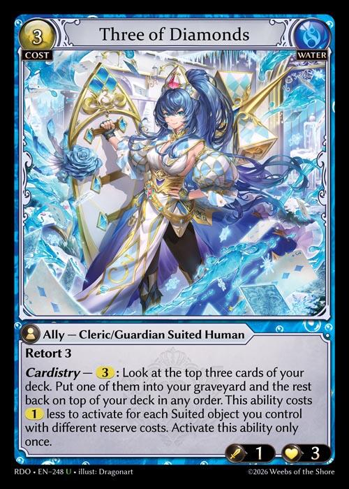 Three of Diamonds (Curio Foil) (248) [Radiant Origins]