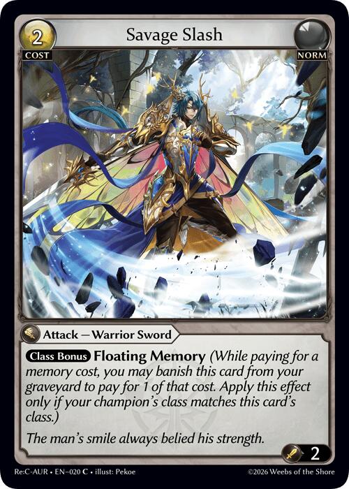 Savage Slash (20) [Mordred Re: Collection, Aurelian Regent]