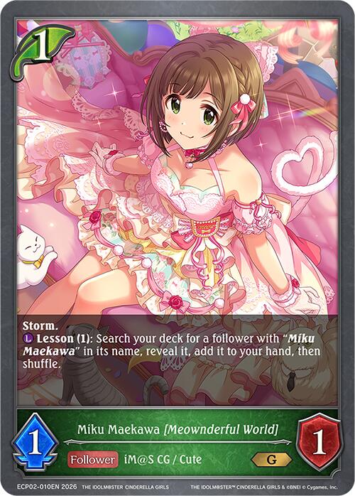 Miku Maekawa [Meownderful World] (ECP02-010EN) [THE IDOLM@STER CINDERELLA GIRLS EX Crossover Set]
