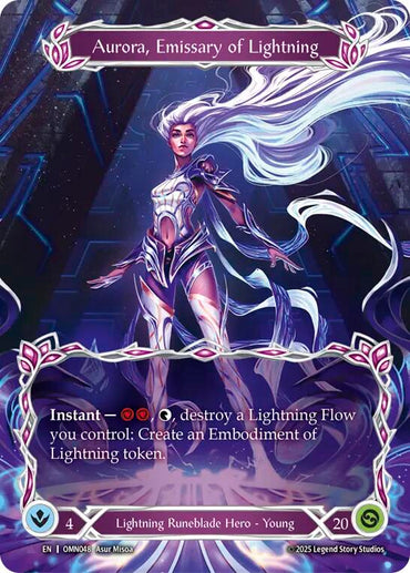Aurora, Emissary of Lightning (Marvel) [OMN048] (Omens of the Third Age)  Cold Foil