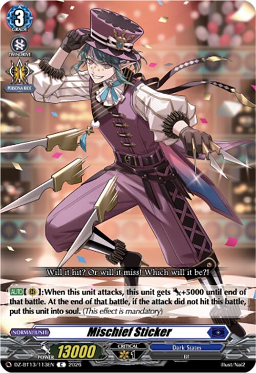 Mischief Sticker (DZ-BT13/113EN) [Parallactic Clash]