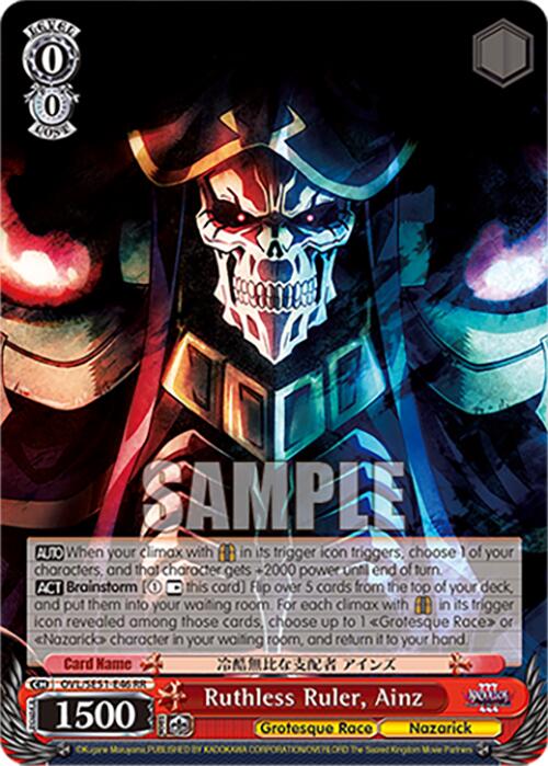 Ruthless Ruler, Ainz (OVL/SE51-E46 RR) [Nazarick: Tomb of the Undead Vol.3 Extra Booster]
