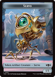 Servo // Warrior Double-Sided Token [Tarkir: Dragonstorm Commander Tokens]