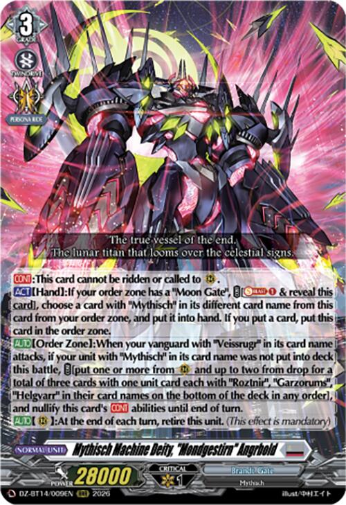Mythisch Machine Deity, "Mondgestirn" Angrbold (DZ-BT14/009EN) [Envoys of the Crimson Moon]
