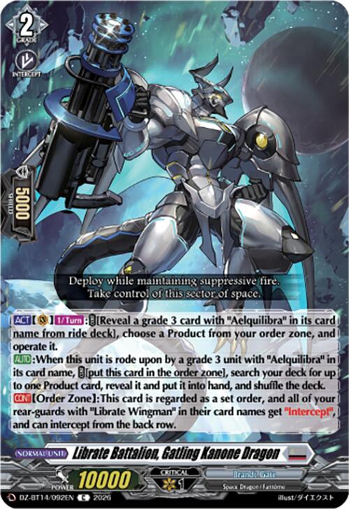 Librate Battalion, Gatling Kanone Dragon (DZ-BT14/092EN) [Envoys of the Crimson Moon]