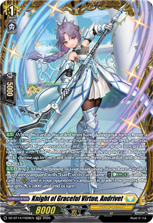 Knight of Graceful Virtue, Andrivet (DZ-BT14/FR28EN) [Envoys of the Crimson Moon]