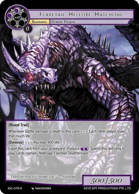 Flaretail Hellfire Hatchling (AVL-076 N) [Attack on Velmardia]