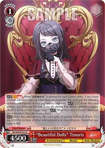 "Beautiful Dolls" Timoris (BD/WE49-E31) [BanG Dream! 10th Anniversary! Premium Booster]