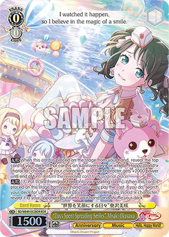 "Days Spent Spreading Smiles" Misaki Okusawa (BD/WE49-E02BDR) [BanG Dream! 10th Anniversary! Premium Booster]