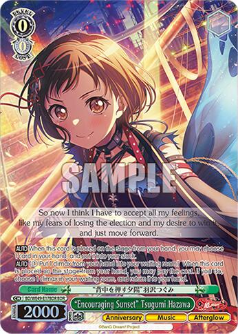 "Encouraging Sunset" Tsugumi Hazawa (BD/WE49-E17BDR) [BanG Dream! 10th Anniversary! Premium Booster]