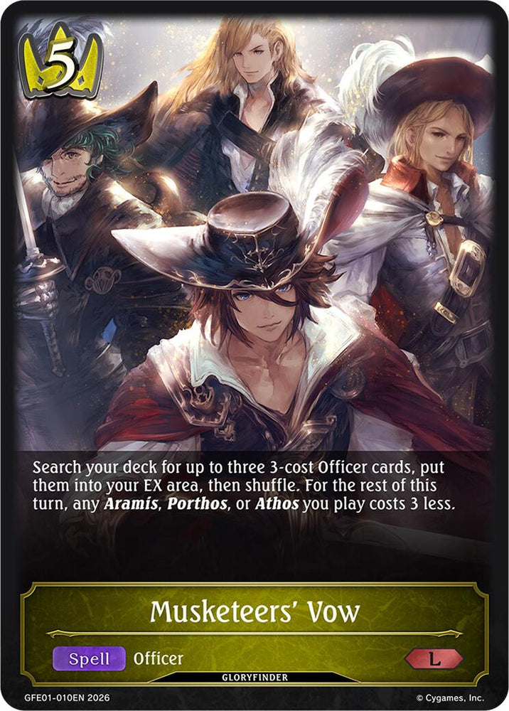 Musketeers' Vow (GFE01-010EN) [Gloryfinder Events]