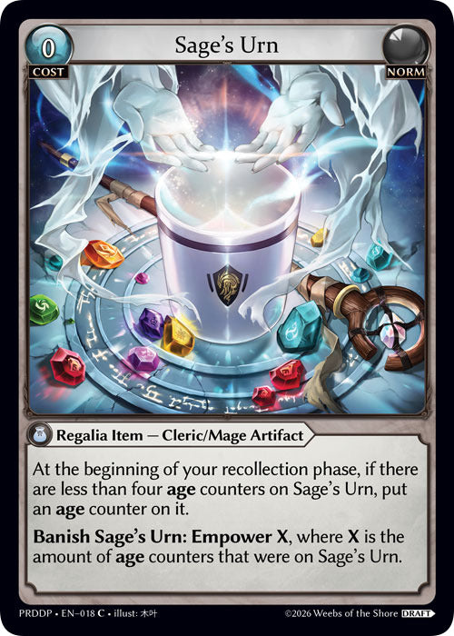 Sage's Urn (18) [.asphodel/paradise Draft Pack]