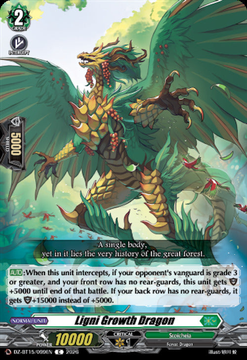 Ligni Growth Dragon (DZ-BT15/099EN) [Strike of Illusionary Shadows]