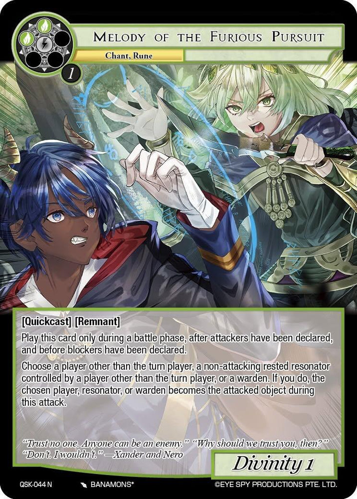 Melody of the Furious Pursuit (QSK-044 N) [The Quest of the Seven Keys]