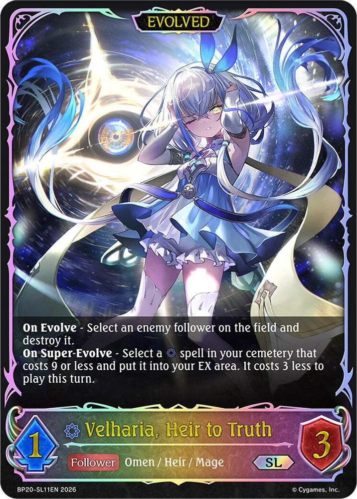 Velharia, Heir to Truth (Evolved) (BP20-SL11EN) [Omens and Heirs]