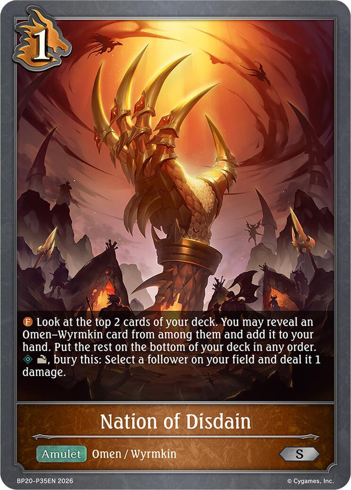 Nation of Disdain - P35EN (Foil) (BP20-P35EN) [Omens and Heirs]
