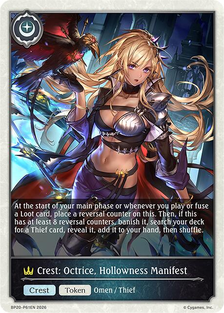 Crest: Octrice, Hollowness Manifest - P61EN (Foil) (BP20-P61EN) [Omens and Heirs]
