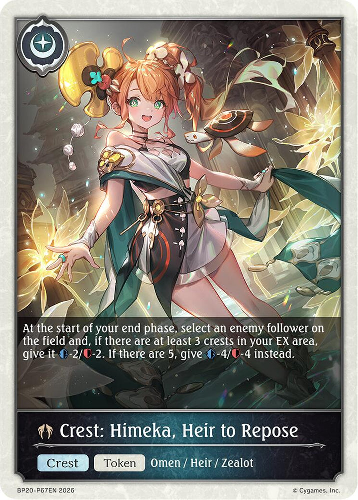 Crest: Himeka, Heir to Repose - P67EN (Foil) (BP20-P67EN) [Omens and Heirs]